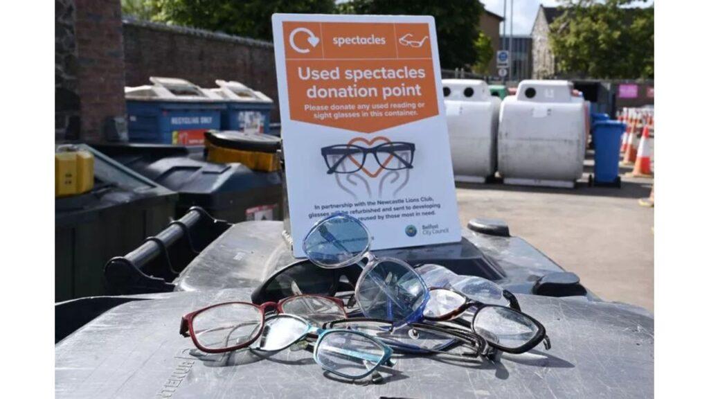 Belfast City council recycles spectacles at their recycling centres